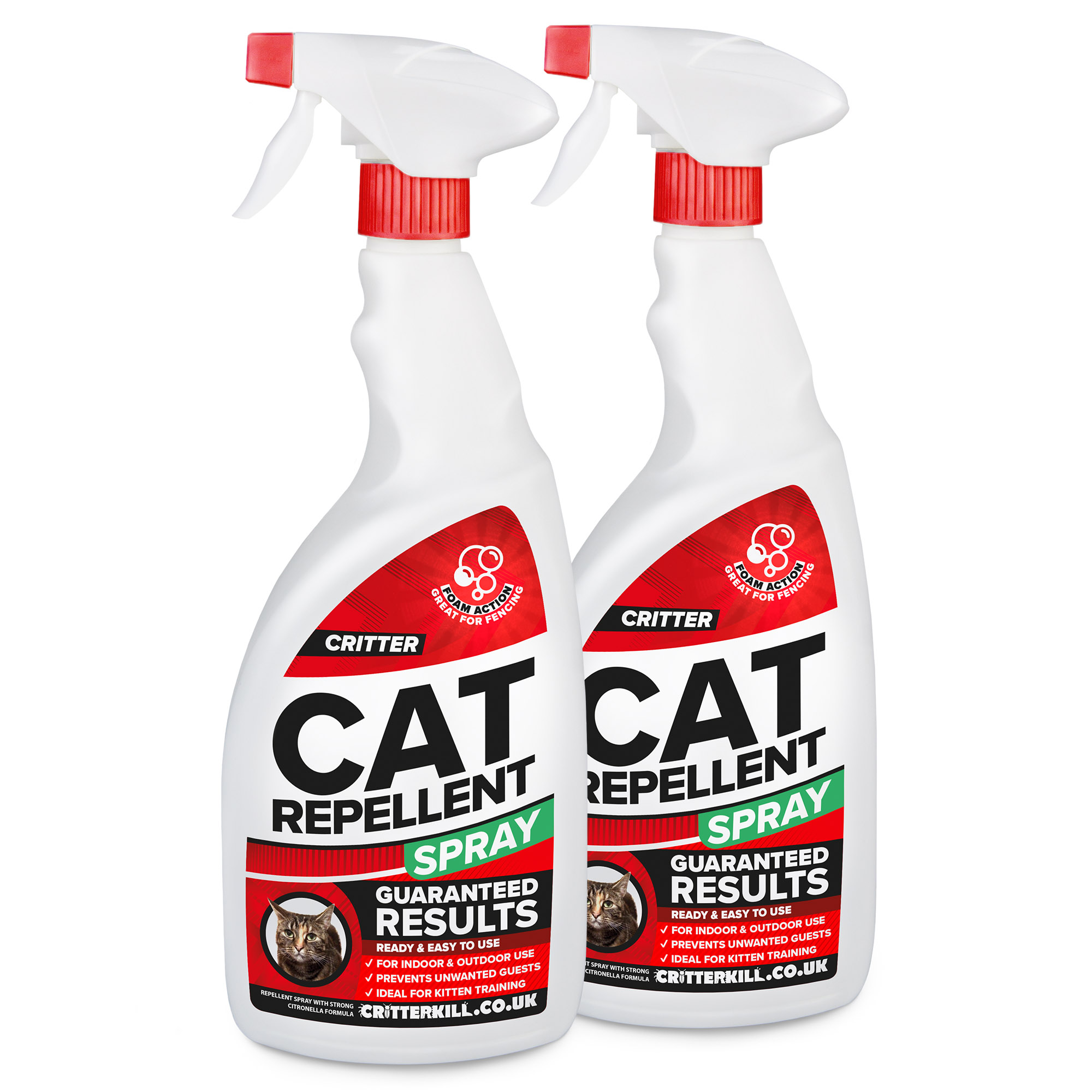 Critter Cat Repellent Spray - 1 Ltr (2 Pack)