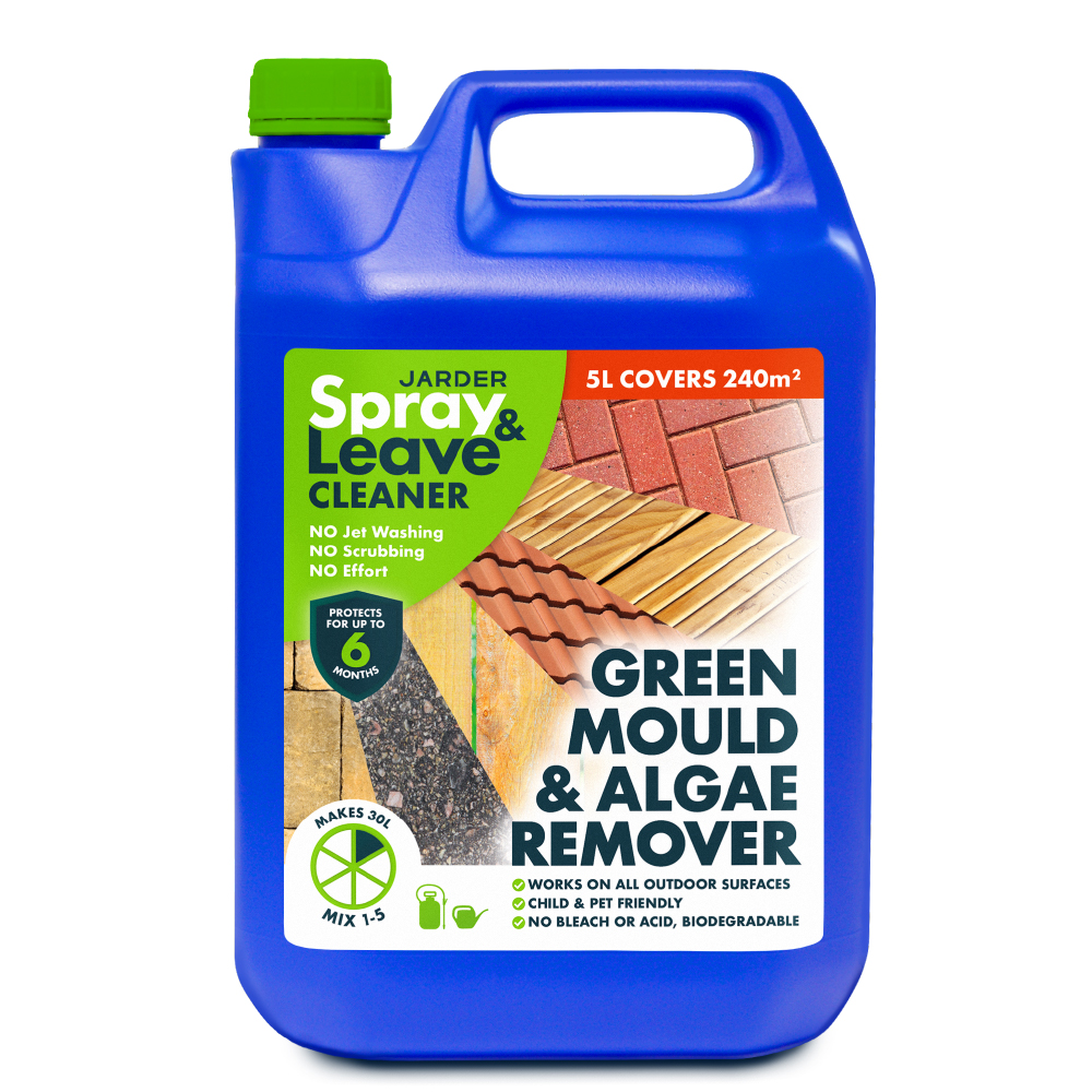 Jarder Spray & Leave Patio Cleaner - Green Mould and Algae Remover 5L