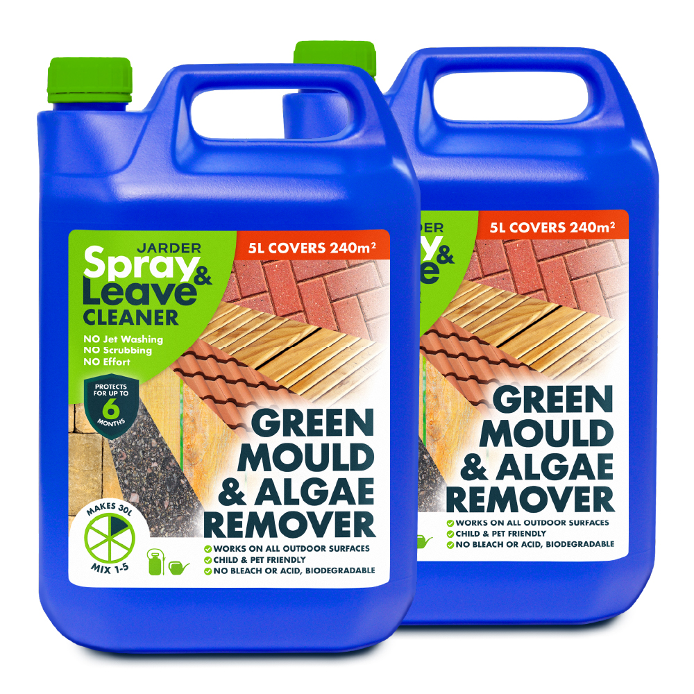 Jarder Spray & Leave Patio Cleaner - Green Mould and Algae Remover 2 x 5L